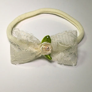 Lace bow nylon Headband Newborn